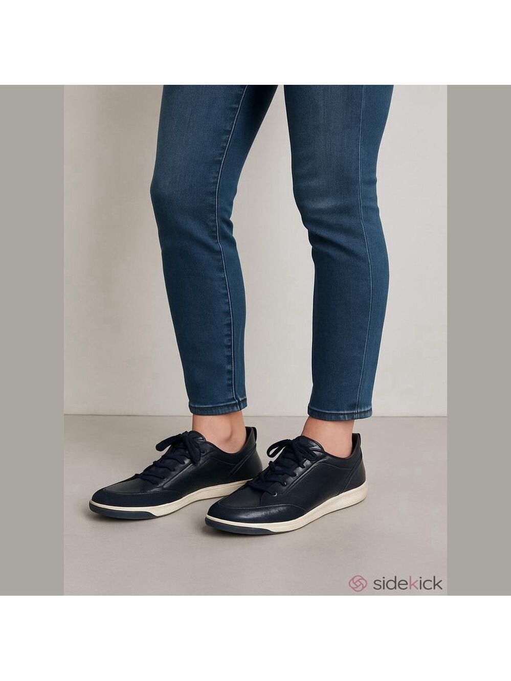 Ara Highsoft Navy Blue Patent Leather Comfort Sneakers Size Eu 38 (Us 7.5)